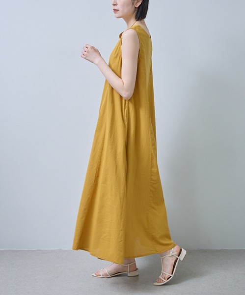 再入荷【ラスト終了】インド綿100％ 前後2WAYノースリーブワンピース 人気 each東京