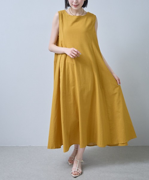 再入荷【ラスト終了】インド綿100％ 前後2WAYノースリーブワンピース 人気 each東京