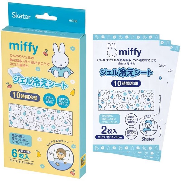 ジェル冷えシート 6枚入り ミッフィー