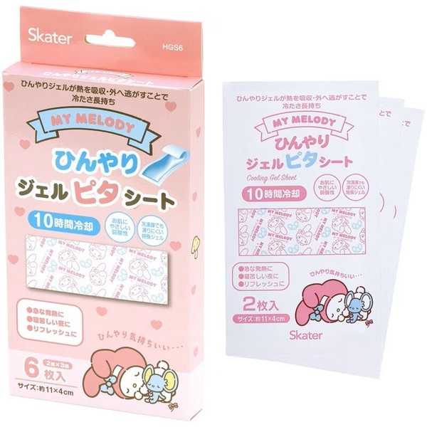 ジェル冷えシート 6枚入り マイメロディ