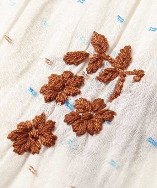 インド綿　刺繡ワンピース　Mサイズ　レディース