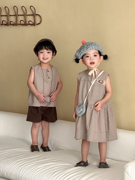 上下セット＆ワンピース　カラー/サイズ（80〜150）　選択　1枚から注文可能　　※2026夏