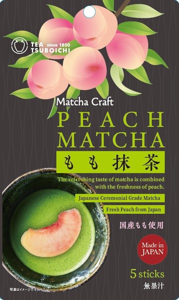 【新商品】＿Matcha Craft　もも抹茶スティック50g（5p）＿インバウンド向け、国産もも、吊り下げあり