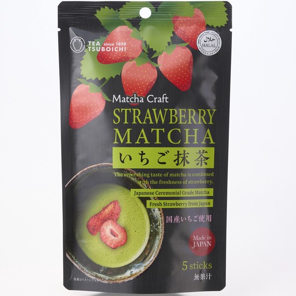 【新商品】＿Matcha Craftいちご抹茶スティック50g(5p)＿インバウンド、日本産いちご、添加物無、HALAL認証