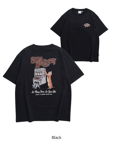 スロットネコ刺繍Tシャツ【2026夏物】