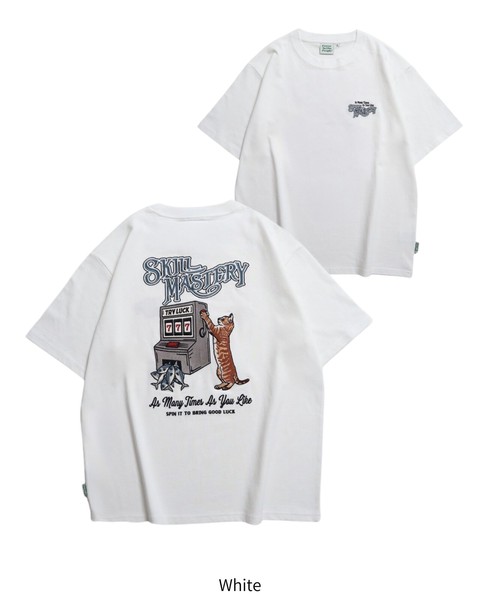 スロットネコ刺繍Tシャツ【2026夏物】