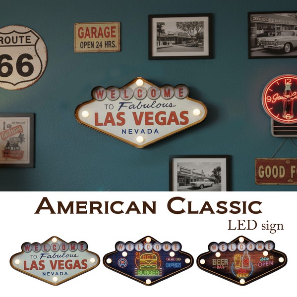【人気】アメリカンクラシック  LED Sign