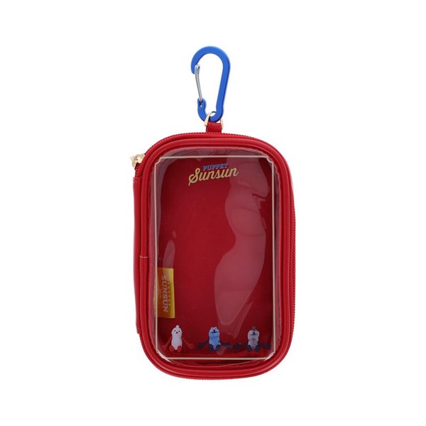 【ポーチ】パペットスンスン キャリーポーチ レッド