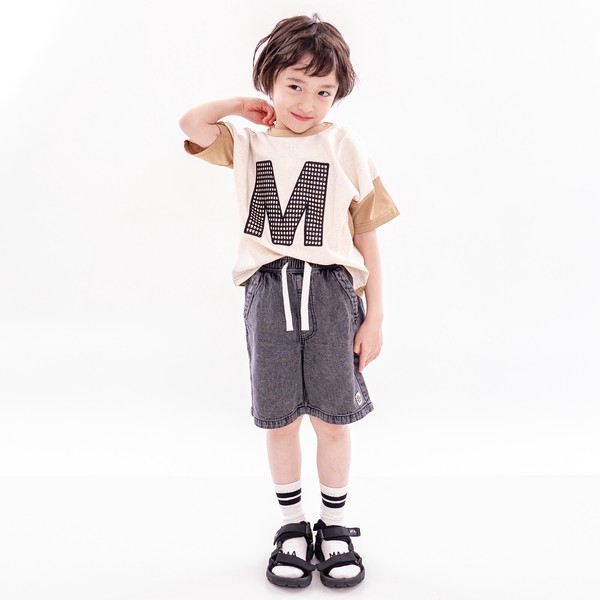 ライトオンス　コットンデニム　ハーフパンツ　90017/90018  　 110-160㎝　ショートパンツ