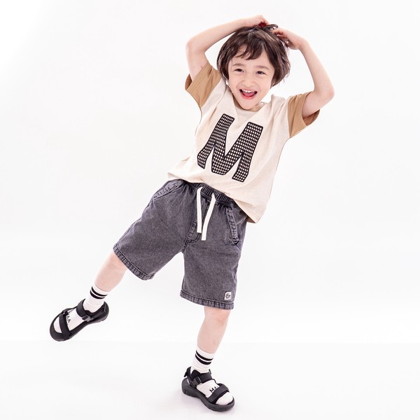 ライトオンス　コットンデニム　ハーフパンツ　90017/90018  　 110-160㎝　ショートパンツ