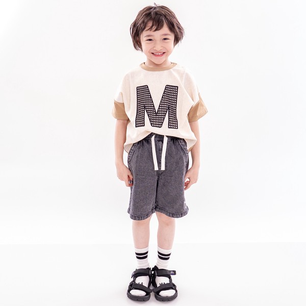 ライトオンス　コットンデニム　ハーフパンツ　90017/90018  　 110-160㎝　ショートパンツ