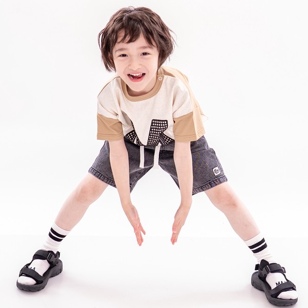 ライトオンス　コットンデニム　ハーフパンツ　90017/90018  　 110-160㎝　ショートパンツ