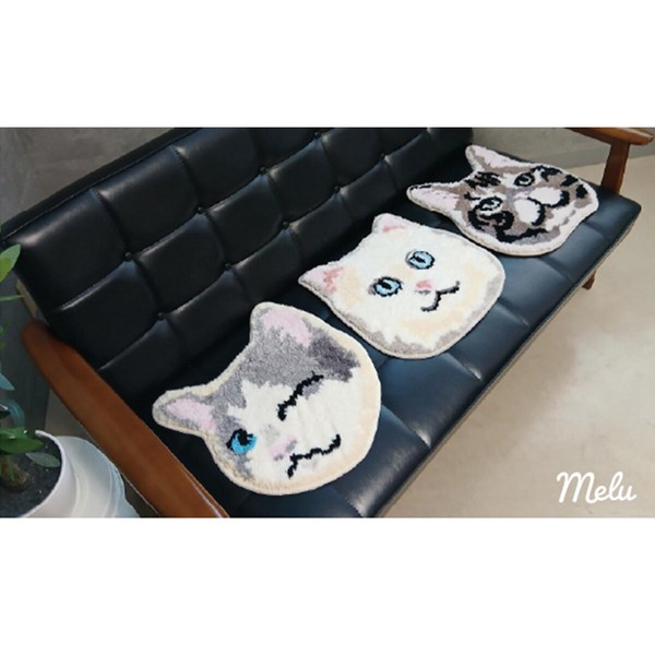 ナッティ キャット 扇子＆メル キャット チェアマット ねこ 雑貨