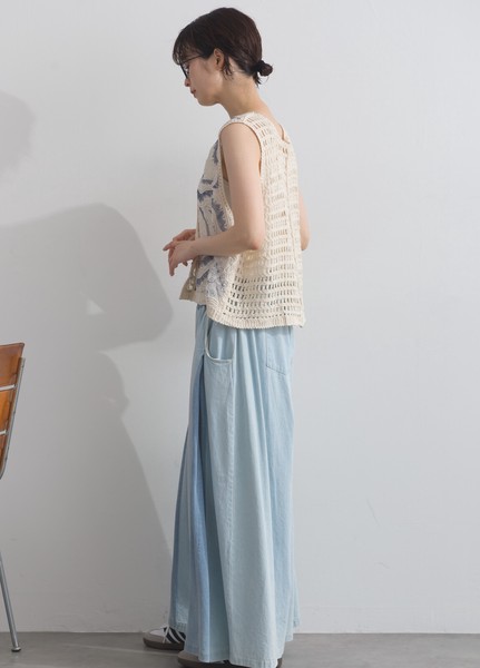 総柄刺繍風ニットベスト【2026春夏新作】