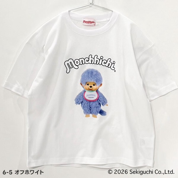 【新作】キッズ 【Monchhichi】モンチッチ転写プリント オーバーサイズTシャツ「MO26-00」