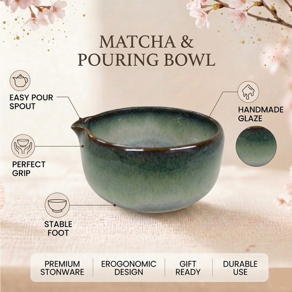 日本製 【巡りシリーズ抹茶碗】 抹茶道具　手作り　片口 抹茶碗