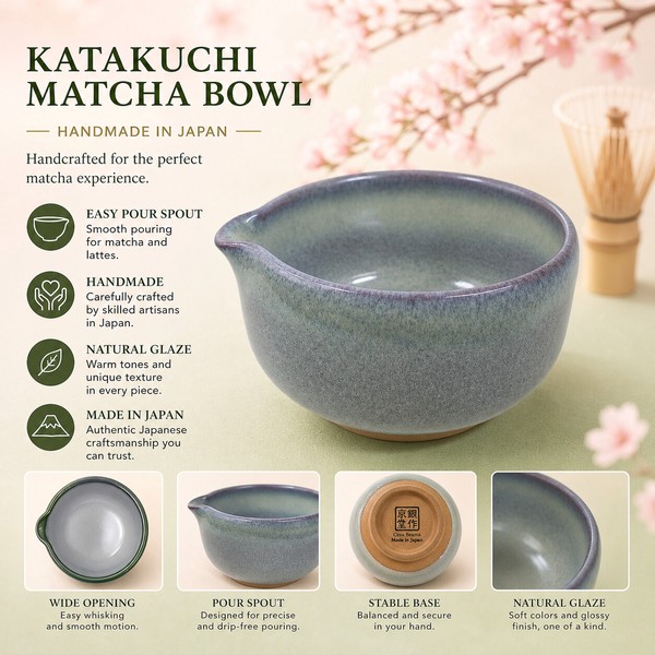日本製 【巡りシリーズ抹茶碗】 抹茶道具　手作り　片口 抹茶碗