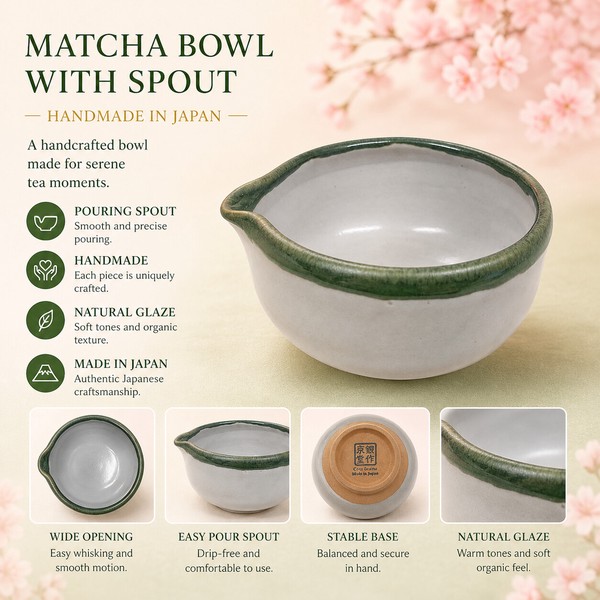 日本製 【巡りシリーズ抹茶碗】 抹茶道具　手作り　片口 抹茶碗