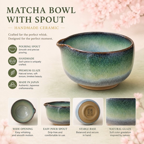 日本製 【巡りシリーズ抹茶碗】 抹茶道具　手作り　片口 抹茶碗