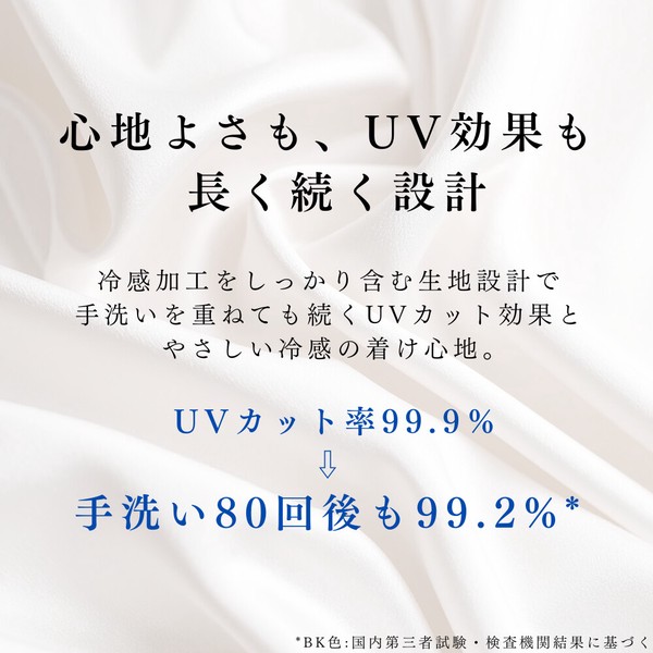 L048　三角デザイン指先ししゅう UVアームカバー手袋　ロングサイズ