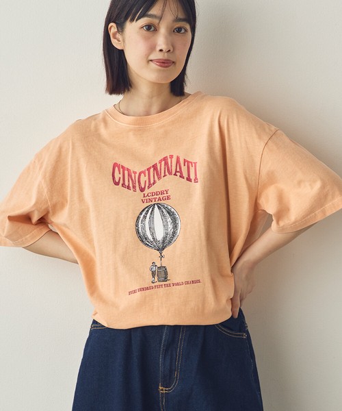 【Saltarse】プリントピグメントTシャツ