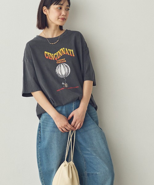 【Saltarse】プリントピグメントTシャツ