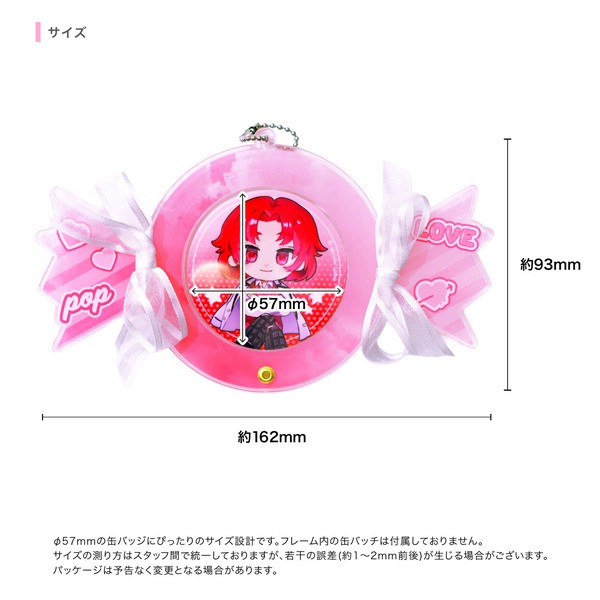 【推し活グッズ】缶バッチアクリルフレーム キャンディーA（ 国産 / UV99%カット / 高透明度）