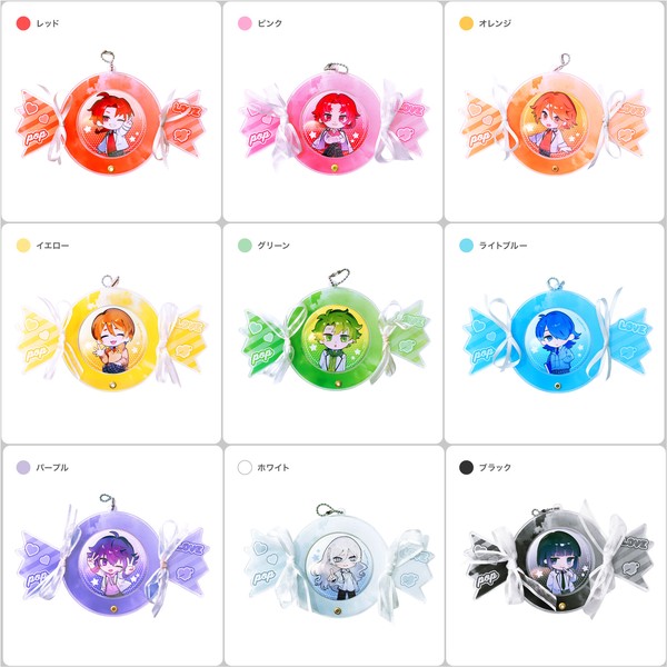 【推し活グッズ】缶バッチアクリルフレーム キャンディーA（ 国産 / UV99%カット / 高透明度）