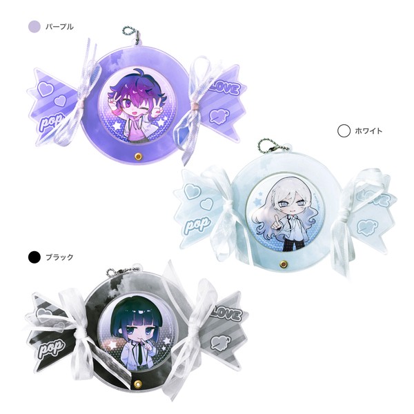 【推し活グッズ】缶バッチアクリルフレーム キャンディーA（ 国産 / UV99%カット / 高透明度）