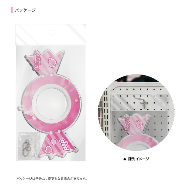 【推し活グッズ】缶バッチアクリルフレーム キャンディーA（ 国産 / UV99%カット / 高透明度）