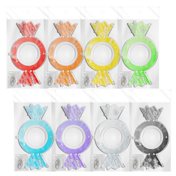 【推し活グッズ】缶バッチアクリルフレーム キャンディーA（ 国産 / UV99%カット / 高透明度）