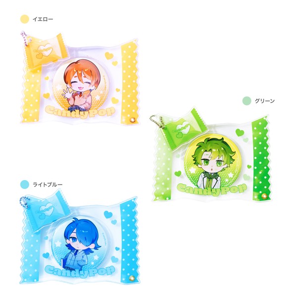 【推し活グッズ】缶バッチアクリルフレーム キャンディーB（ 国産 / UV99%カット / 高透明度）