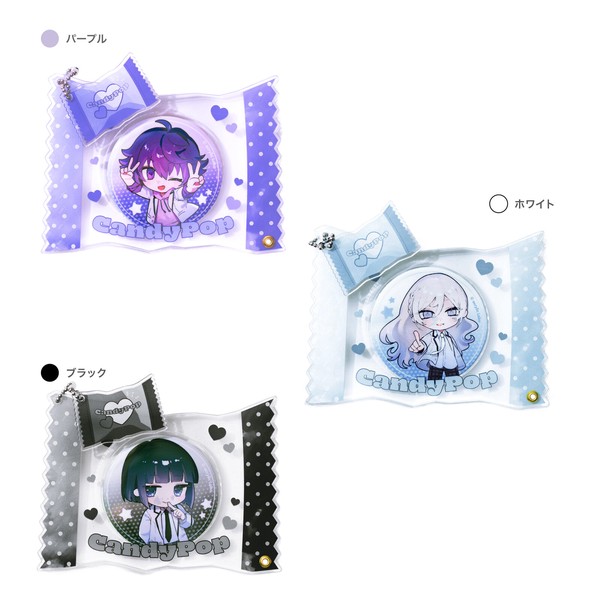 【推し活グッズ】缶バッチアクリルフレーム キャンディーB（ 国産 / UV99%カット / 高透明度）