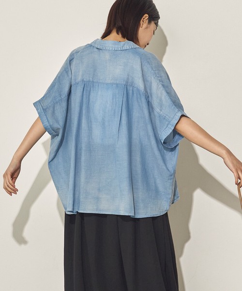【再入荷】シアーデニムオーバーシャツ
