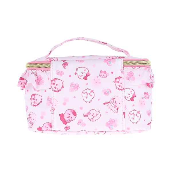 【コスメポーチ】ちいかわ フリルバニティポーチ Sakura Pink サクラ