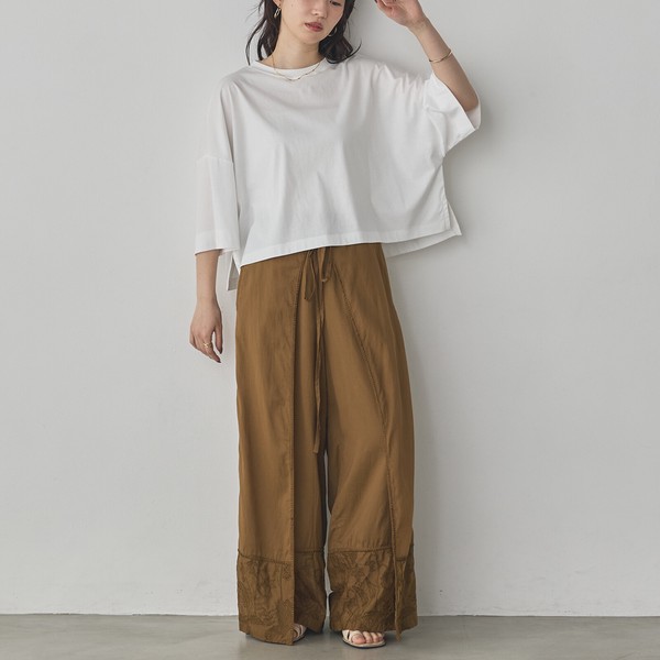 コンパクトスムース ワイドショートTシャツ 2026新作 春夏