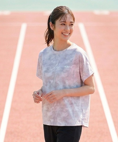 【K-SWISS/ケースイス】タイダイ柄ドルマンスリーブTシャツ2026SS新作