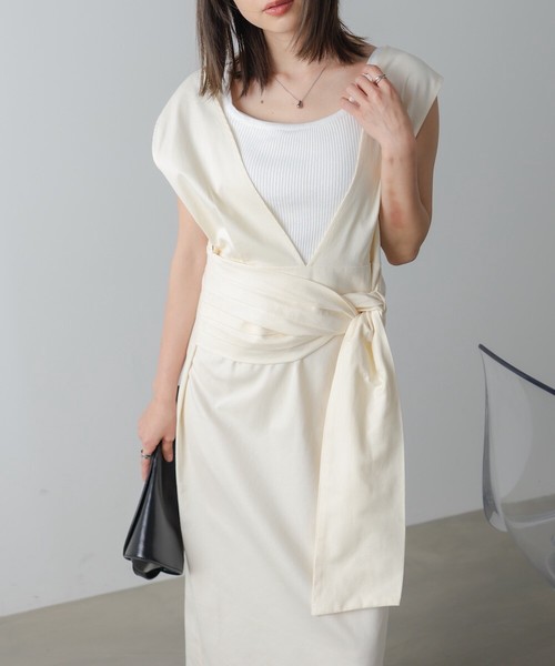 【SALE】リボンセットジャンスカ◇綿混素材でありながら程よい伸縮性でストレスフリーな着心地  2026新作