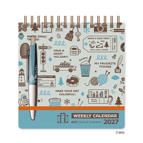 ★新商品9月中旬発売★【新日本カレンダー】2027年度カレンダー  eric