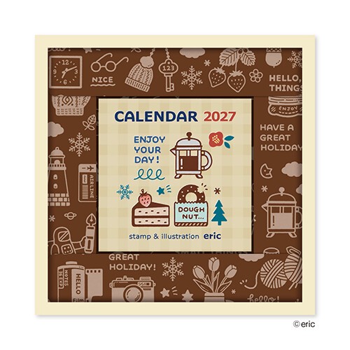 ★新商品9月中旬発売★【新日本カレンダー】2027年度カレンダー  eric
