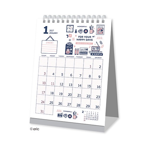 ★新商品9月中旬発売★【新日本カレンダー】2027年度カレンダー  eric