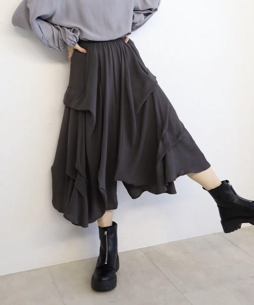 【再入荷】タックフリルワイドパンツ★ロングセラー/大人気★　2026新作SS春夏
