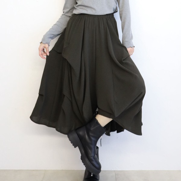 【再入荷】タックフリルワイドパンツ★ロングセラー/大人気★　2026新作SS春夏