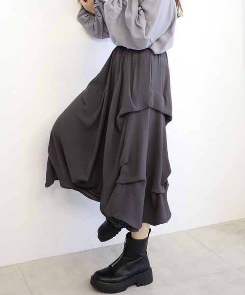 【再入荷】タックフリルワイドパンツ★ロングセラー/大人気★　2026新作SS春夏