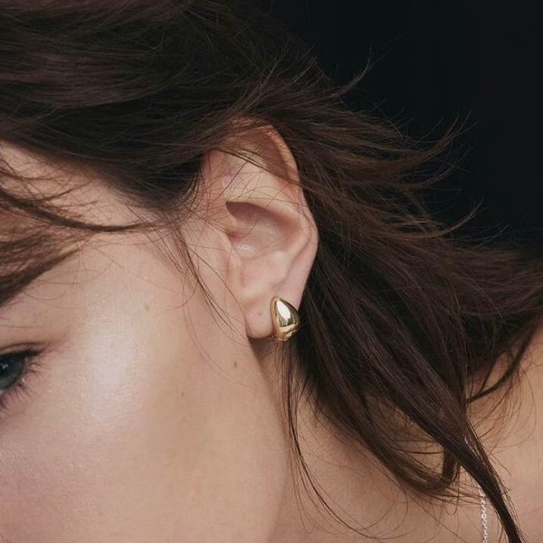 Pebble Hoop Pierce /ぺブルフープピアス【Nothing And Others/ナッシングアンドアザーズ】