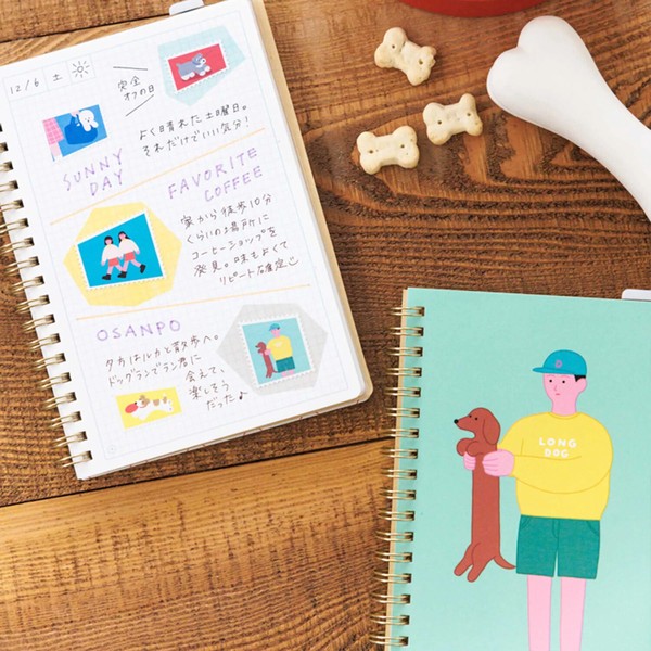 【キングジム】HITOTOKI NOTE(ヒトトキノート) リングノートタイプ コミックサイズ ワンコ