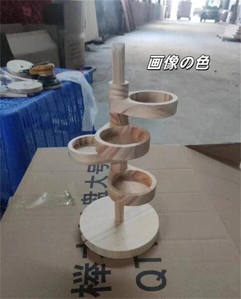 木製アクセサリー収納ケース 多層回転式 ネックレススタンド 玄関収納 インテリア 置物 天然木 おしゃれ