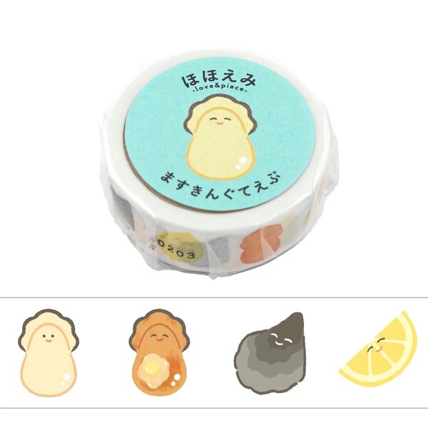【ワールドクラフト】ほほえみマスキングテープ　15mm 　かき