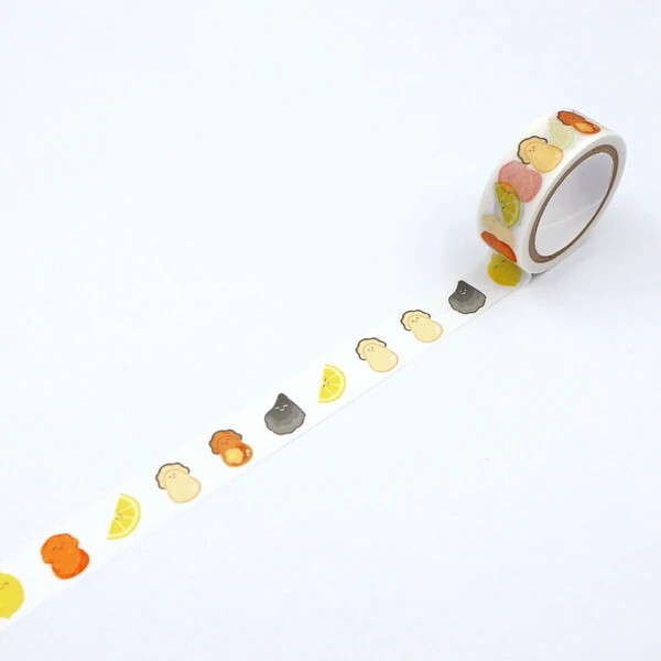 【ワールドクラフト】ほほえみマスキングテープ　15mm 　かき