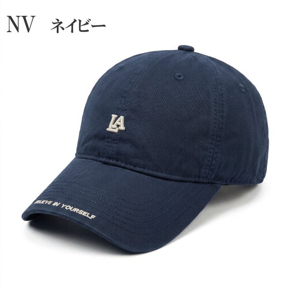 【通年対応】LA ロゴ 刺繍 キャップ　CAP　帽子　ベースボール　コットン　綿　レディース　メンズ